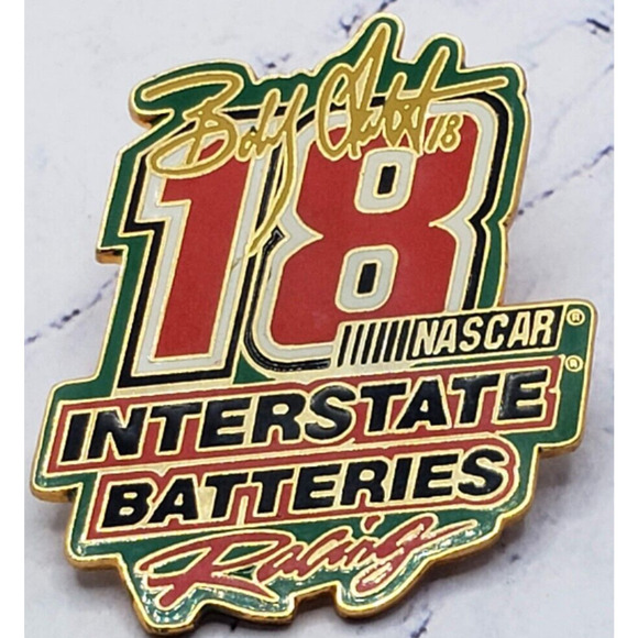 Bobby Labonte #18 Interstate Batteries Logo NASCAR Racing Hat Lapel Pin - Picture 1 of 3